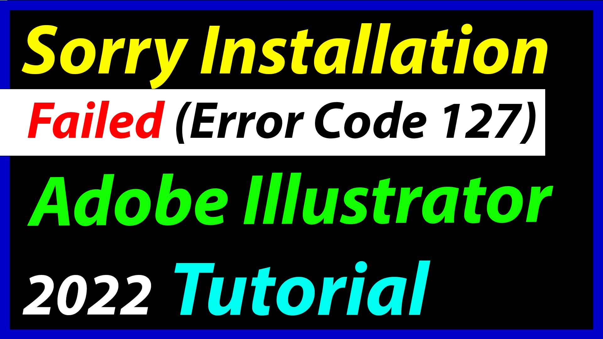 How to fix Sorry Installation Failed Adobe Premiere Pro (Error Code 127)